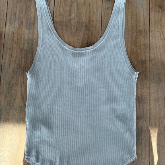 Babaton Light Blue Ribbed Tank - Picture 2 of 2